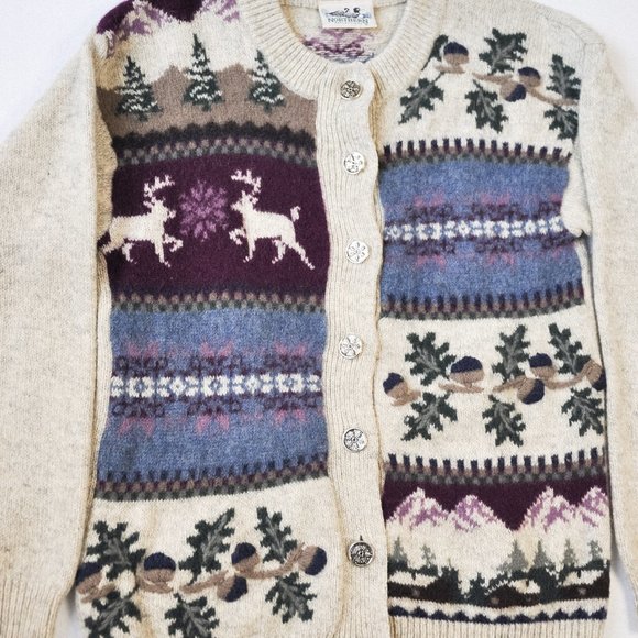 Vintage Northern Reflections Wool Cardigan - Picture 2 of 7